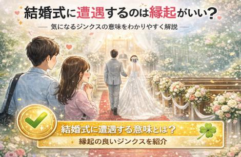 結婚式に遭遇するのは縁起がいい？気になるジンクスの意味をわかりやすく解説