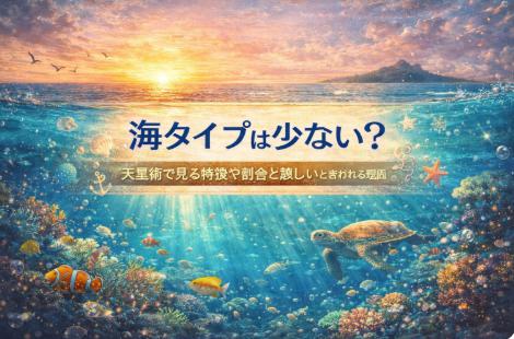 海タイプは少ない?天星術で見る特徴や割合と珍しいと言われる理由