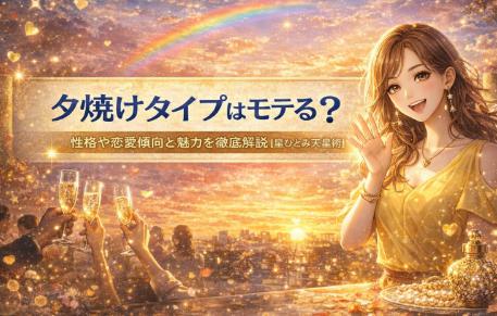夕焼けタイプはモテる?性格や恋愛傾向と魅力を徹底解説【星ひとみ天星術】